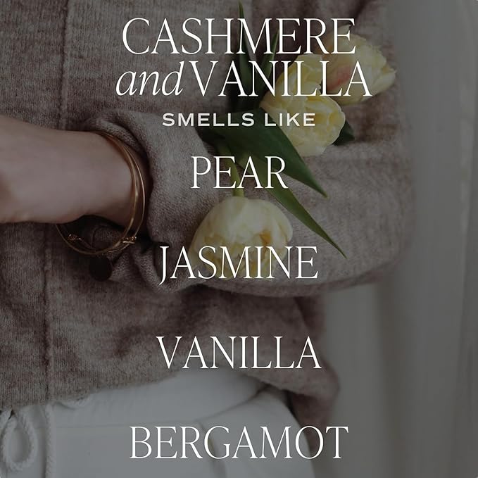 Sweet Water Decor Non-Toxic Cashmere and Vanilla Reed Diffuser Set, Cashmere, Sandalwood, Milky Coconut, Bourbon Vanilla Scented Diffuser for Home, Light Fragrance, Made in The USA, 3.5 FL OZ