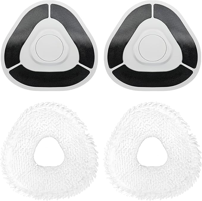 Mop Pad Plate for Narwal Freo X Ultra, Freo, Freo Pro, Freo Z10, Freo Z Ultra Robot Vacuum Cleaner, Freo Z10 Accessoires 2 Mop Pads, 2 Mop Pad Holders, 4 Pcs Replacement Parts