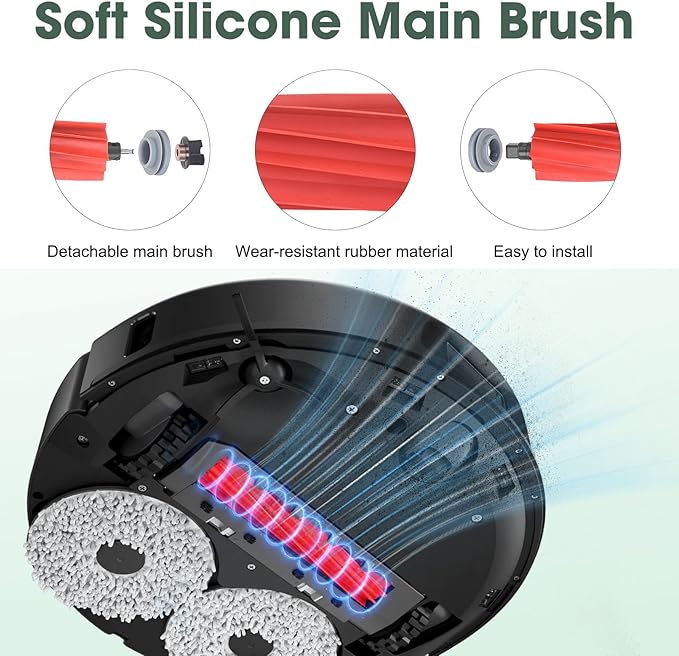 DrRobor 23PCS Replacement Accessories Kit Compatible with Roborock Qrevo S/Qrevo Pro/Qrevo MaxV/Qrevo Plus Include Main Brush, HEPA Filters, Mop Pads, Side Brushes, Dust Bag and Cleaning Tools