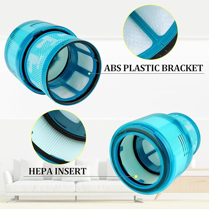 Fullclean Filter Replacements Compatible with Dyson Gen5 Gen 5 Detect Cordless Vacuum Cleaner,Post Filters Replaces Part #972352-01,3 Pack