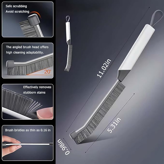 9Pcs Crevice Cleaning Brush Set, Hard Bristle Cleaning Supplies for Kitchen, Bathroom, Corner, Grout, Sink, Cup, Teapot, Bottle, Blender
