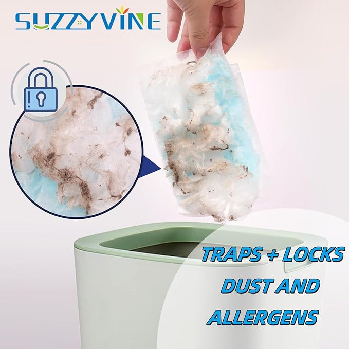SUZZYVINE Disposable Duster Refills for Swiffer Duster Heavy Duty Electrostatic Duster Heads,Total 20 Count