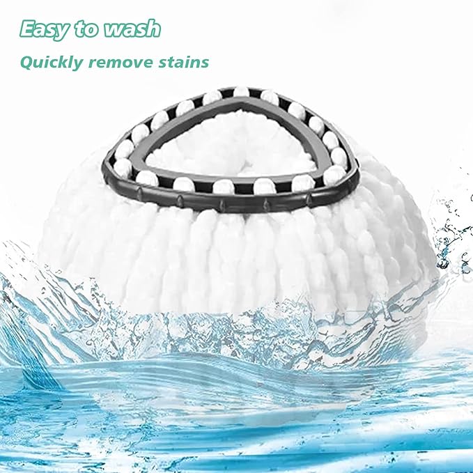 12 PCS Spin Mop Replacement Head,100% Microfiber Mop Refills Head Compatible with Cedar Mop Replace, 360 Degree Micro Spinning Mop Replace Head for Easy House Cleaning Floor Mopping