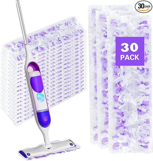 30 Count Power Mop Pads for Swiffer Power Mop Refill Pads, Power Mop Refills for Swiffer Power Mop Reflills, 5X Cleaning Disposable PowerMop Pads for Swiffer Wet Pads Refill, Unscented