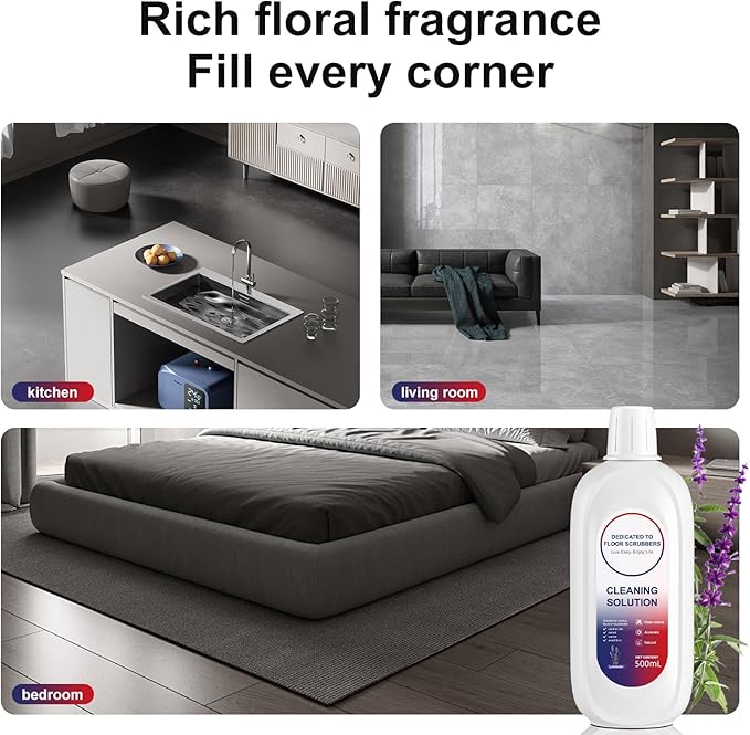 Nukisa Floor Cleaning Solution Compatible With Tineco, Deep Cleans for Multiple Hard Floors, Suitable With All Robot Vacuums with Mopping and Cordless Wet/Dry Vacuum Mop Cleaner (Lavender 2 Bottle)