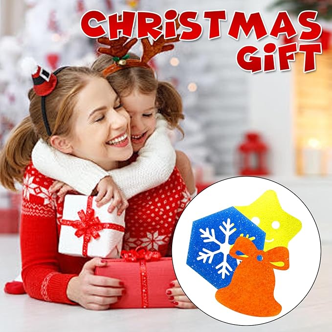 12 Pack Christmas Sponges Christmas Kitchen Decor Christmas Cleaning Sponges Cute Kitchen Scrub Sponges Christmas Tree Non Scratch Temperature Sensitive Scrubbing,Dish Pots and Pans Dishwashing.