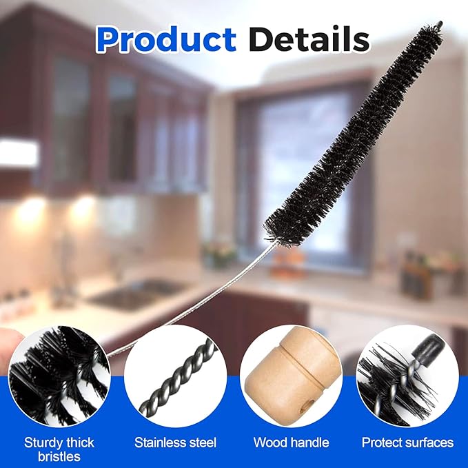 Washing Machine Pipe Cleaning Brush, 2026 New Dryer Vent Cleaner lint Brush, Premium Refrigerator Coil Cleaning Brush Flexible Dryer Lint Cleaner Brush for Home and Laundry Room Use (3)