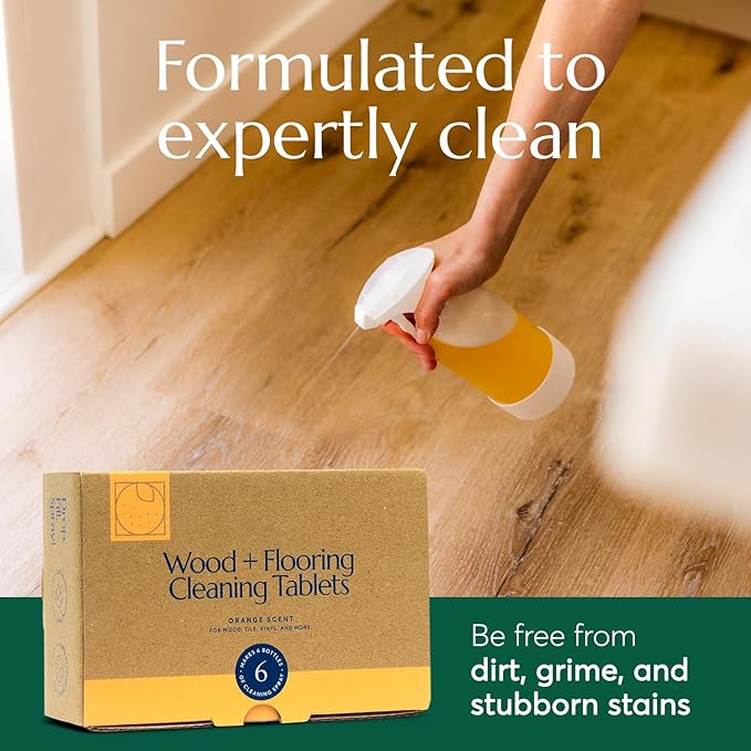CLEANOMIC Wood and Flooring Cleaning Tablets and Tablet Tin Bundle (2 Pack)