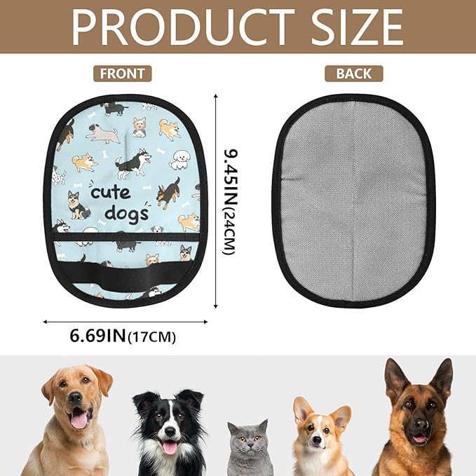 CHPGPUG Cute Dogs Pet Hair Removal Glove for Cats & Dogs Reusable Pet Hair Removal Glove pet Hair Electrostatic Gloves