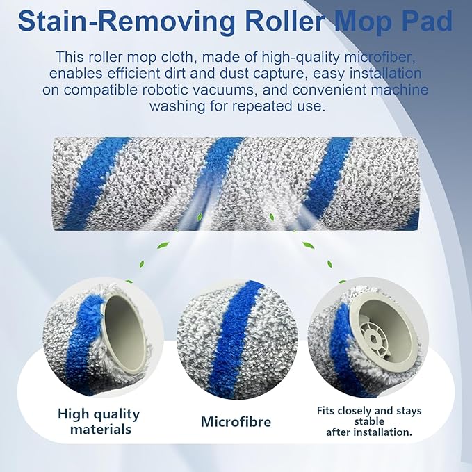 Homruich Roller Mop for Ecovacs Deebot X9 Pro Omni, X11 OmniCyclone Vacuum Cleaner, Replacement for Yeedi S14 Plus Vacuum Cleaner