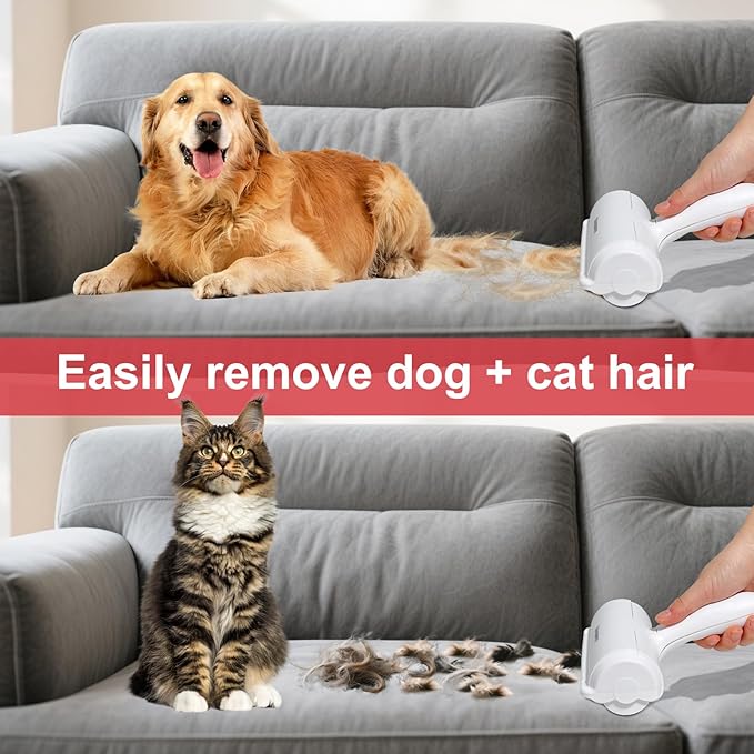 Cornnpet Roller Pet Hair Removal Tool – Reusable Lint Roller for Dogs & Cats – Self-Cleaning Fur Remover Brush - Portable, Multi-Surface Fur Removal Tool - Glove Brush and Pet Hair Extra Sticky Roller