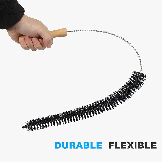 Dryer Vent Cleaner Brush Kit - 15 inch and 27.5 inch Clothes Dryer Lint Vent Trap Cleaning Brush, 380mm and 700mm Flexible Lint Remove for Household Dust Cleaning