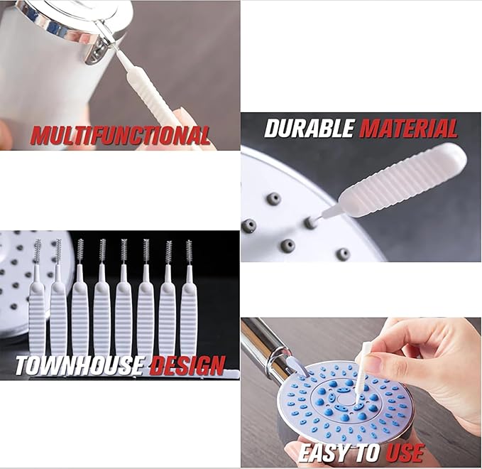 Gap Hole Anti-Clogging Cleaning Brush, 2025 Upgrade Shower Head Brush Shower Head Cleaning Brush Shower Head Cleaner Tool Multifunctional Shower Head Cleaning Brushes for Household Bathroom (40Pack)