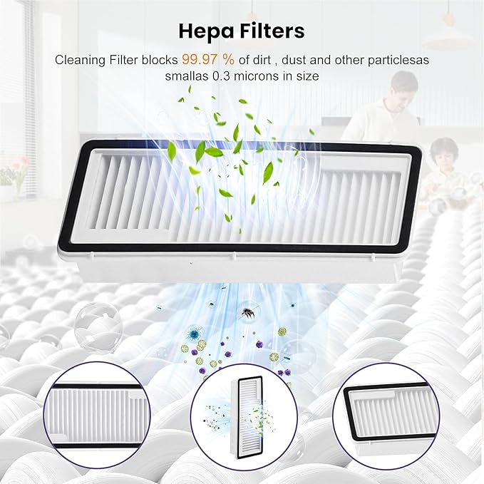 BTRSOLUS 20 Pcs Accessories kit for Narwal Freo Z10 Ultra/Narwal Freo Z10 Robot Vacuum Cleaner, 1 Main Roller Brush, 6 Dust Bags, 4 Hepa Filters, 4 Mop Pads, 4 Side Brushes, 1 Clean Tool