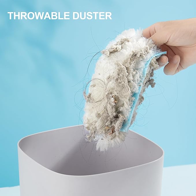 JOYMOOP Disposable Dusters for Cleaning, Heavy Duty Refills, Multi-Surface Dusting Brush for Pet Hair and Home Cleaning - Yellow