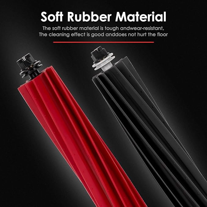 (4 Pack) Q5 Pro+ Roller Brushes Compatible with Roborock S8 Pro Ultra/ Q5 Pro/ Q5 Pro+/ Q8 Max/ Q8 Max+/ Q5 Max+ Q5 DuoRoller+, Dual Roller Brushes Rubber Brush Replacement Parts
