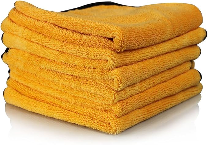 Chemical Guys Premium Microfiber Towel Bundle (16 in. x 24 in.) (Pack of 6) and Premium Grade Microfiber Applicators (Pack of 8)