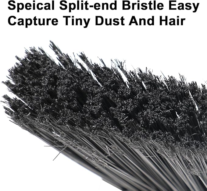 SZJYHQY 3PCS Heavy Duty Angle Broom, Long Pole Brooms for Indoor, Outdoor Sweeping, Kitchen to Courtyard, Black