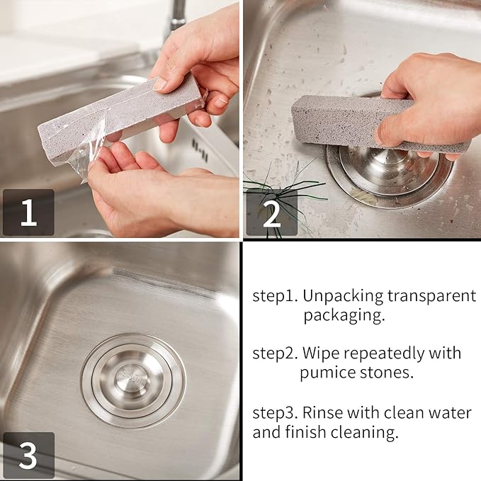 Chinco 36 Packs Pumice Stick for Cheaning, Pumice Scouring Stone Pad Removing Stain Grime Without Leaving Scratches for Kitchen Oven Stove Home Bathroom Toilet Pool House Cleaning Supplies