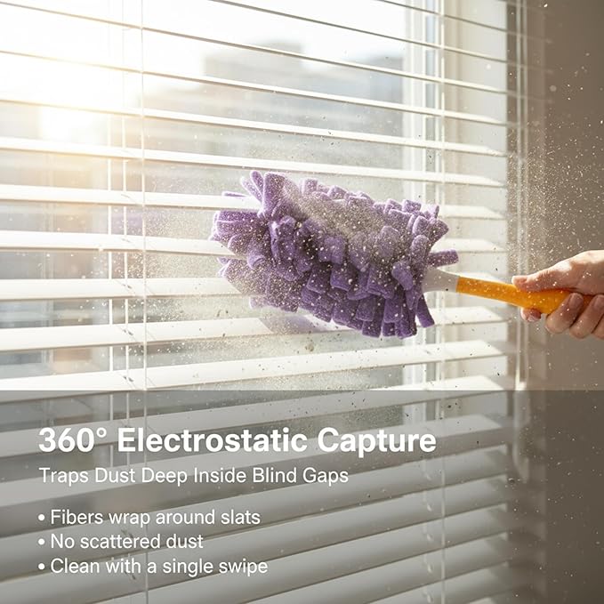 10pack Duster Refills Reusable for Swiffer, 360° Electrostatic Duster Refills, Washable Heavy Duty Dusters Refill, Reusable Cloth Cover Dust Collector for Both Wet and Dry Use (Purple)