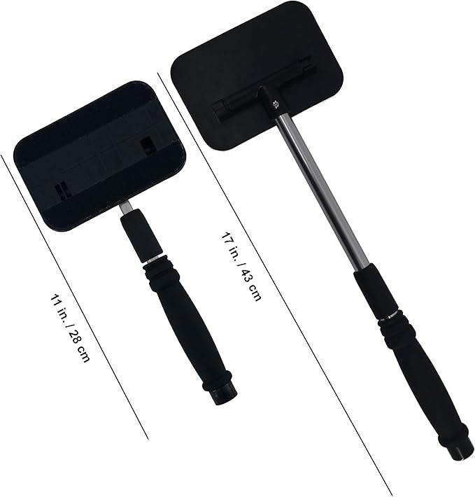 POLYTE Pivoting Windshield Glass Cleaning Tool Extendable Aluminum Handle w/9 Premium Microfiber Covers