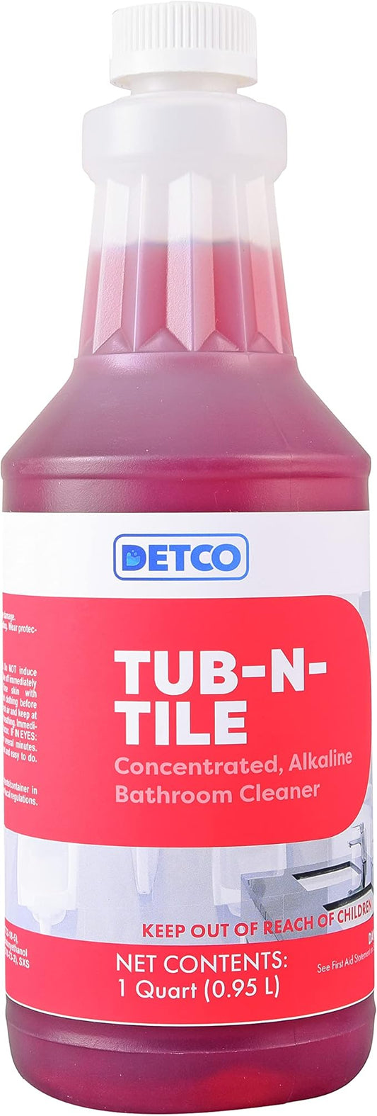 Detco-Tub-N-Tile -Multi-Purpose Cleaner-Concentrated, Great on Soap Scum and Grime Remover - Just add 4 oz. to your spray bottle of water.Great for tubs, tile, and bathroom cleaner - 32 oz