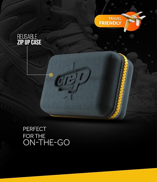 Crep Protect Shoe Cleaner Kit - Cure Premium Sneaker Cleaning Travel Kit with 3.5oz Solution, Premium Brush, and Microfiber Cloth