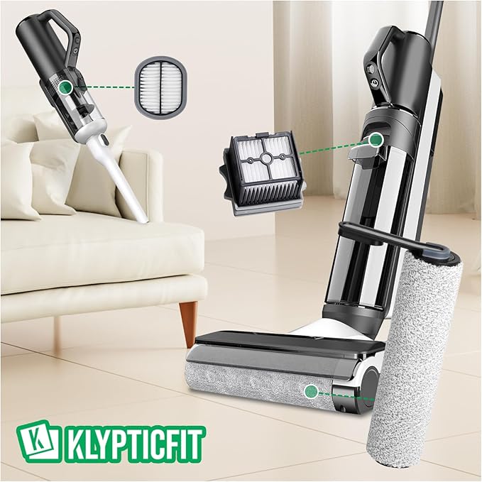 Only Floor ONE S5Combo Roller Brush Replacement and Vacuum Filter Kit Compatible with Tineco Floor ONE S5Combo Smart Wet Dry Vacuum Replacement Parts,2 Roller Brushes,2 HEPA Filters,1 Cleaner Brush
