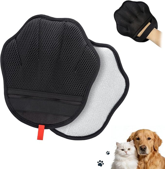 GoHere Pet Hair Removal Glove, Magic Brush Electrostatic Mitt for Cats & Dogs, Reusable Grooming Gloves, Pet Hair Remover Tool for Couch, Carpet, Clothes, Car Seat, Laundry