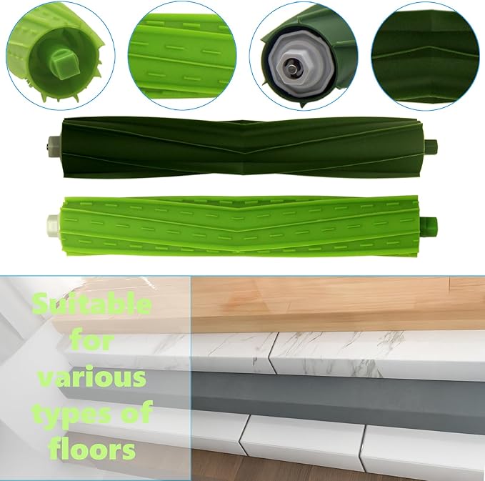 FUNFDWU 2 Sets Replacement Brush Parts Compatible with Roomba i, e & j Series – Fits i3 i3+ i4 i4+ i6 i6+ i7 i7+ i8 i8+, e5 e6 e7, j6+ j7 j7+, Combo j5 j5+, Combo i5 i5+ Vacuum Cleaner Roller Brushes