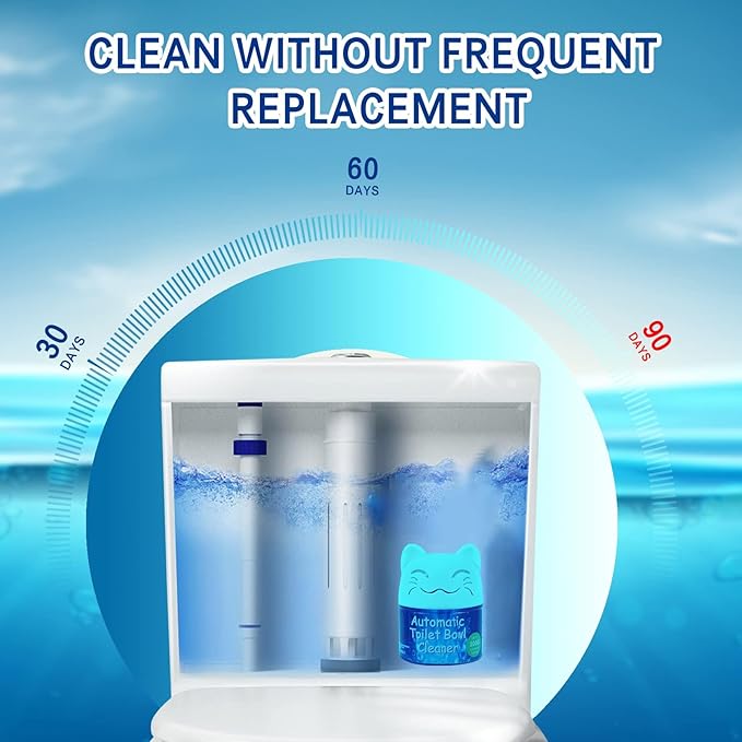 Simple Life Toilet Bowl Cleaner | Automatic Long-Lasting Toilet Bowl Cleaner Tablets | Easy-To-Use, Septic Safe Toilet Cleaner in Bottle | Powerfully Cleans and Prevent Stain Build Up | 1 Count