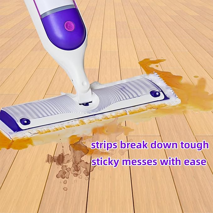 Disposable Mopping Pad Refills for PowerMop Multi-Surface Mop and PowerMop Wood Mop, Spray Clean Pads Replacement (Purple -15)