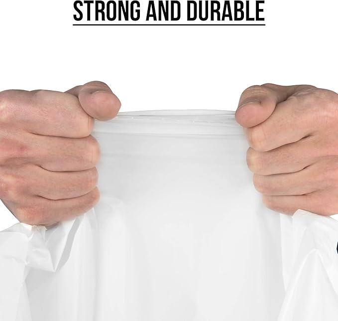 Ultrasac 13 Gallon 1.1 MIL White Drawstring Trash Bags - 19.25" x 28.5" - Pack of 80 - Fits simplehuman H