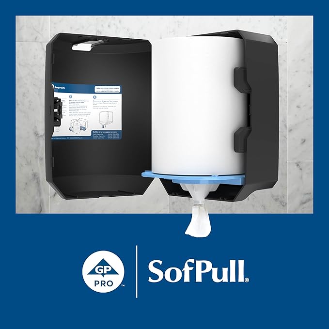 SofPull Junior Centerpull Premium Paper Towel by GP PRO, Georgia-Pacific , White, 28125, 8 Rolls Per Case