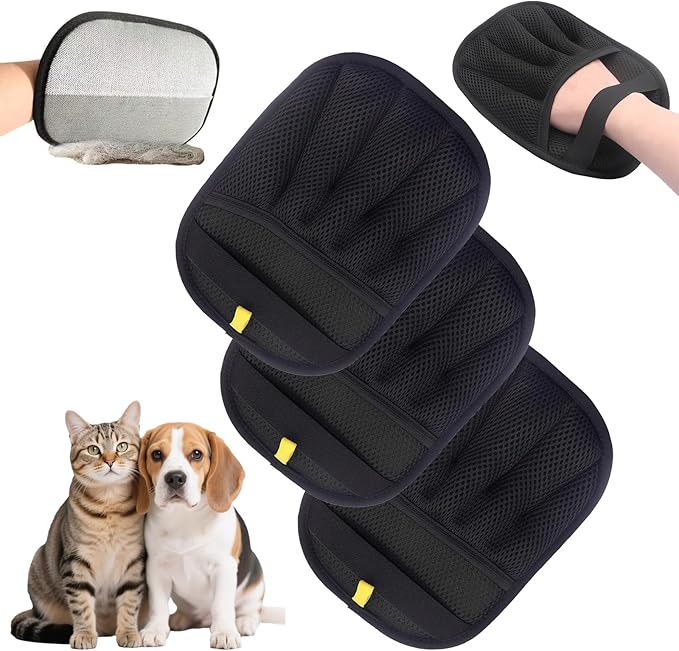 Cat Dog Pet Electrostatic Hair Removal Gloves,Upgraded in 2025,Hair Brush,Washable,Reusable,For Clothes, Sofa,Carpet,Car Seat