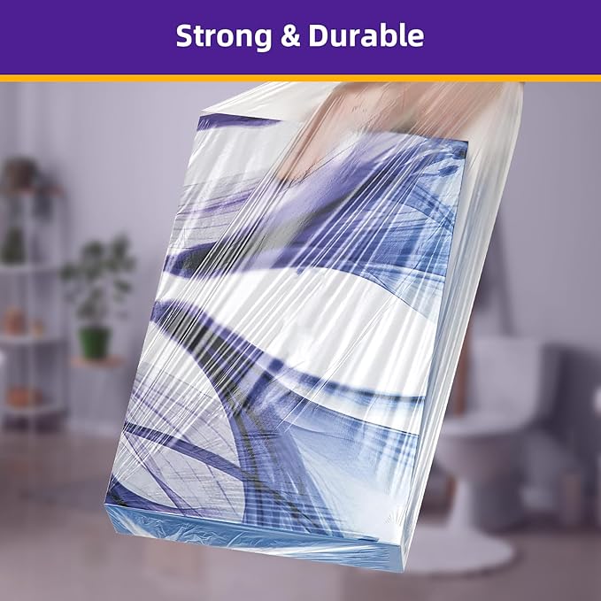 Heihaily Small Trash Bags 4 Gallon Garbage Bags Bathroom Kitchen Office Clear Waste Basket Liners for Cat Litter, Paper Shredder Bags, 10L, 105 Count