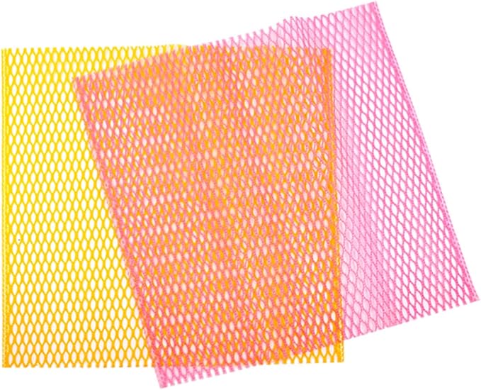 Dish Washing Net Scrubber 20pcs/ Innovative Mesh Cloth, Quick Dry - No More Sponges with Smell / 11.5 by 11.5 inches/Advanced Raw Material-Polypropylene 100% (pink10 yellow10)