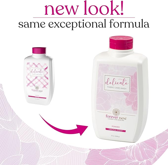 FOREVER NEW Granular Detergent Powder - Delicate Laundry Care Wash - Original Scented 64 oz. (32 oz. 2 Pack)