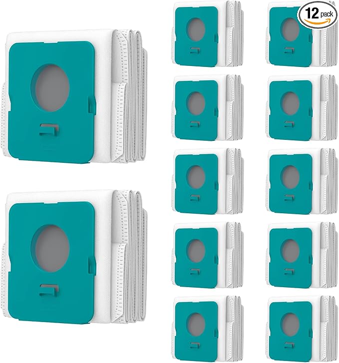 12 Pack VCA-ADB95 Dust Bag, Vacuum Bags Replacement for Samsung Bespoke Jet Cordless Stick Vacuum Cleaner Accessories Parts VS20A95923BAA VS20A95923NAA VS20A95923WAA