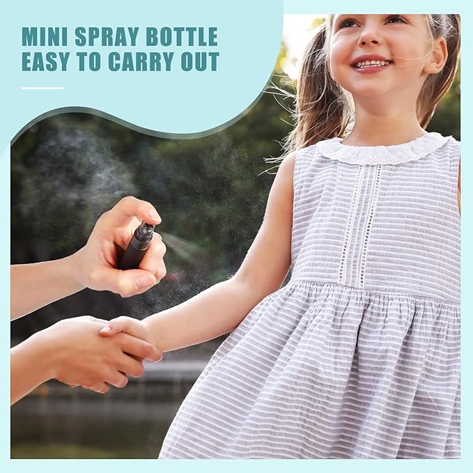 Remerry 10 ml Perfume Spray Bottles Plastic Travel Refillable Mini Bottles for Women Small Fine Mist Sprayers Portable Frosted Perfume Sprayers Empty Atomizer for Essential Oil (100 Pcs)