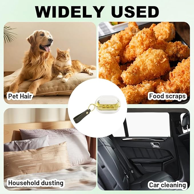 Travel Portable Lint Roller Set,Pet Lint Roller Extra Sticky Comes with 4 Rolls of Replacement Rollers,Double-Sided Lint Remover for Garment Bag Dust Lint (Transparently)