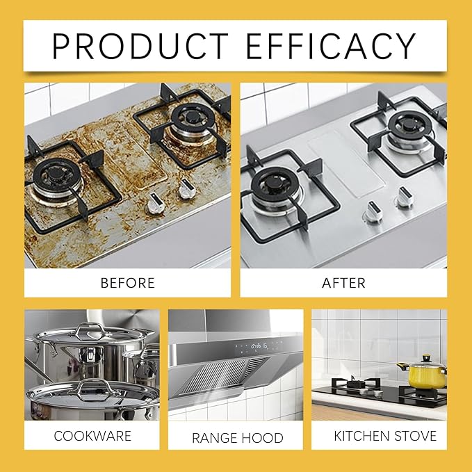 2025 New Greasy Dirt Clean Spray, Multifunctional Powerful Kitchen Foam Cleaner, Fast Foaming and Stain Removing, Heavy Oil Stain Cleaner Kitchen for Oven, Stove, Range Hood (2pcs)