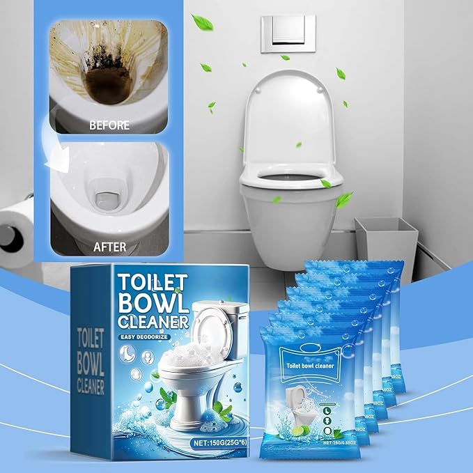 YAGUAN Splash Toilet Cleaner, New Foaming Bowl Toilet Cleaner, Bowl Powder Bathroom Sink and Drain Powder (2 Box 12 Bags)
