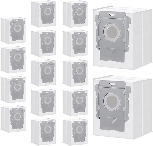 Intendvision 16 Packs Vacuum Bags for iRobot Roomba Clean Bags i, s, j Series, Replacement for i7, i7+, i8, i8+, i3, i3+, i4, i4+, i5, i5+ i6, i6+, j5, j5+, j6, j6+, j7, j7+, j8, j8+, s9, s9+, j9, j9+