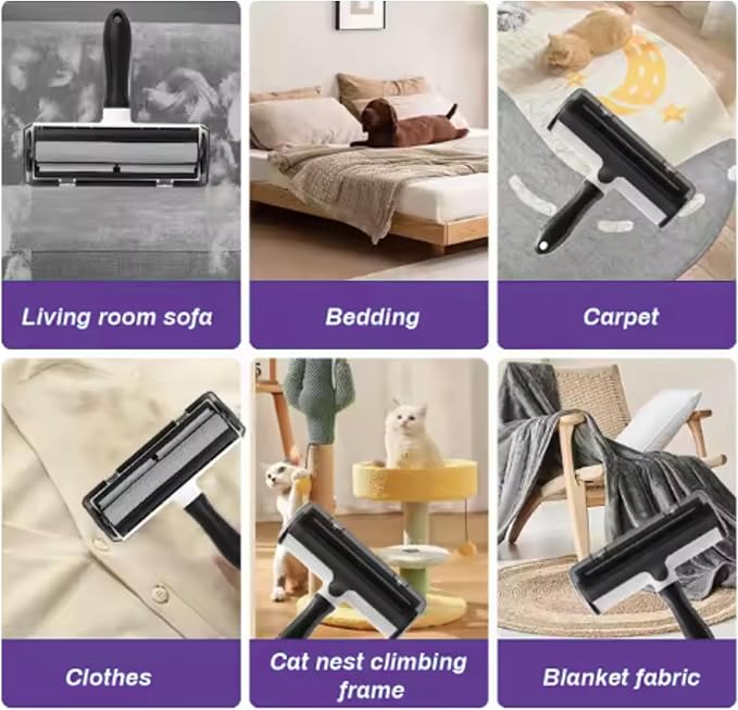 LA Paws and Claws Home and Pet Lint Roller for Dog and Cat Hair Removal for Couches, Rugs, Pet Beds, Carpet - Surface Removal Tool for Fur, Lint, and Debris