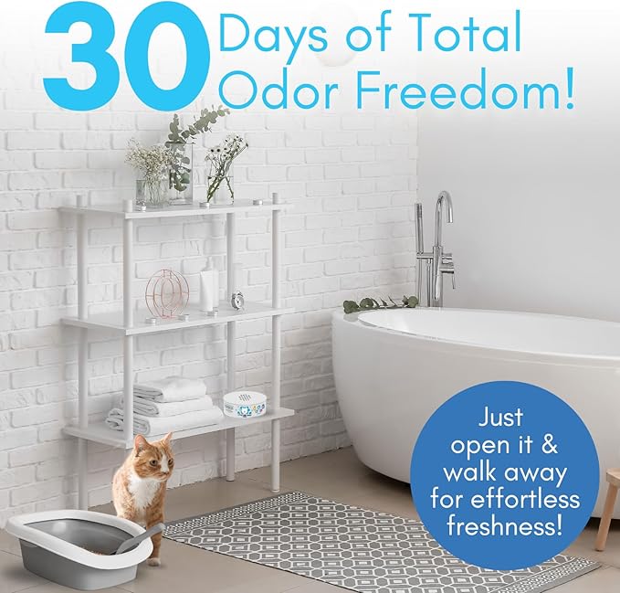 Litter Box Magic Cat Litter Deodorizer Jar (Fresh Scent, 16 Oz, Pack of 2) - Cat Litter Odor Absorber Gel In A Jar - Litter Box Pet Air Freshener - Litter Odor Eliminator to Freshen Air