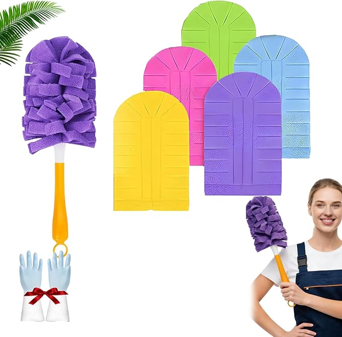 360° Electrostatic Duster Refills — The Sustainable Choice for a Dust-Free Home, Duster Refills Reusable, Larger Size Dusters with 4X Microfibers