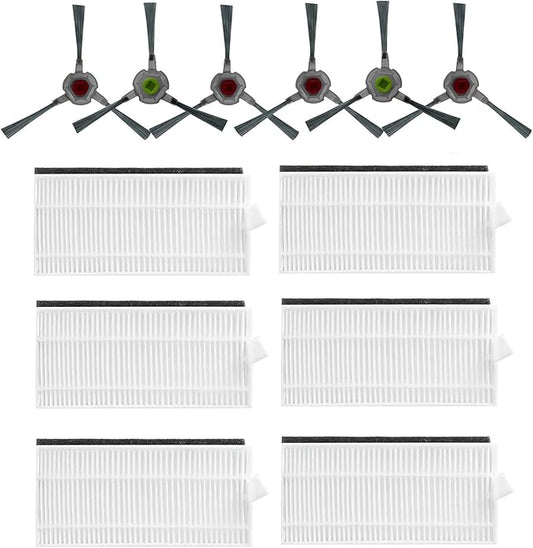 HMHAMA Replacement Parts for AIRROBO P20 Robot Vacuum Accessories 6 Side Brush 6 Filter