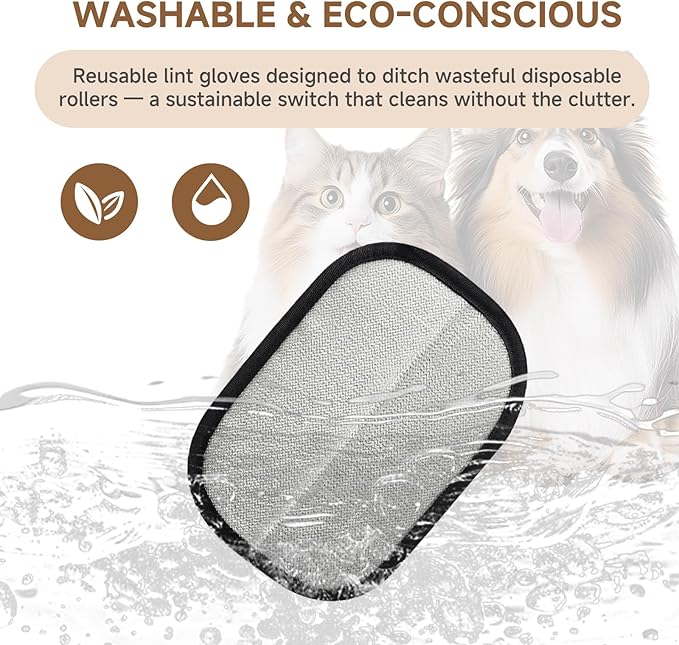 NEBALASTE 2Pcs Pet Hair Remover Gloves Brush for Dogs & Cats,Electrostatic Reusable Pet Hair Fur Remover Tool for Laundry,Clothing,Couch,Carpet,Car Seat Colored for Soft Area,Black for Hard Area