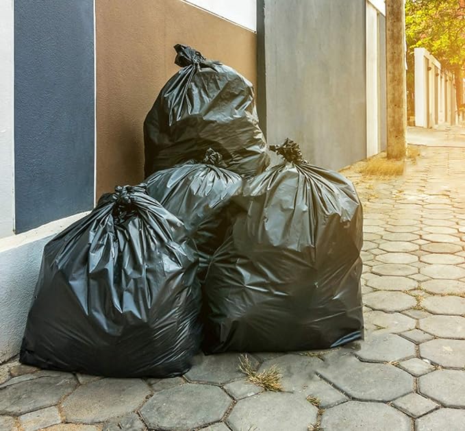 Tasker 30-33 Gallon Trash Bags Heavy Duty (MegaValue Pack 250 Count) Large Black Garbage Bags 30 Gallon - 32 Gallon - 33 Gallon- 35 Gallon. High Density Bags